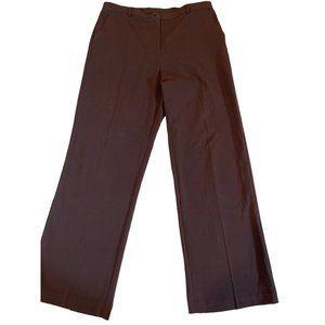 Studio Works Women's Dress Pant High-Rise Stretch Wide Leg Maroon Size 14